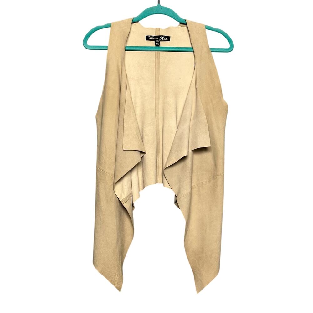 Winter Kate Y2K Boho Chic Suede Vest Tan Indie Festival Earthy Women’s Size M